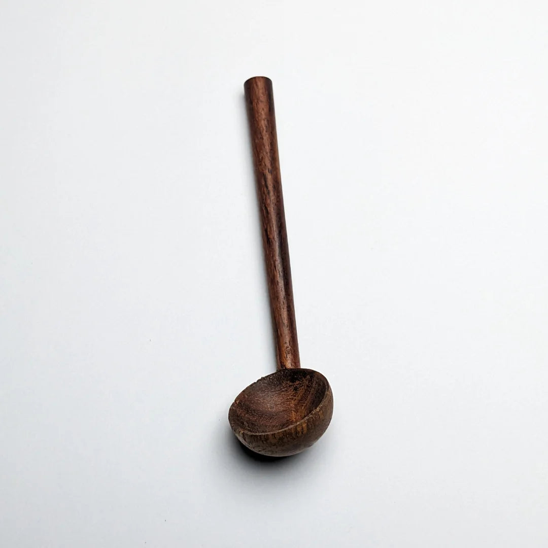 Hand-Painted Wooden Sugar Pot with Lid & Spoon