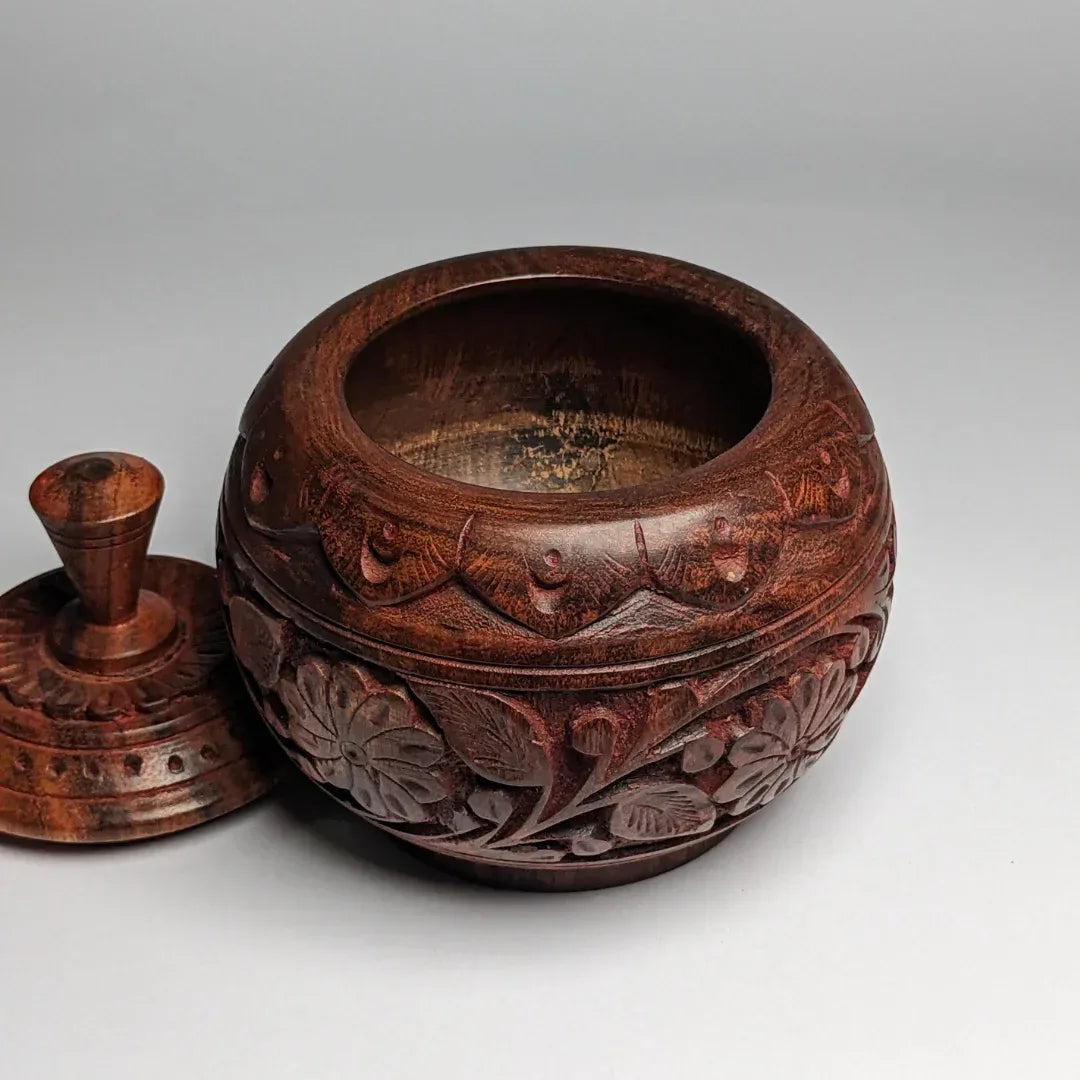 Handcrafted Wooden Dry Fruit Jar - Woodistan