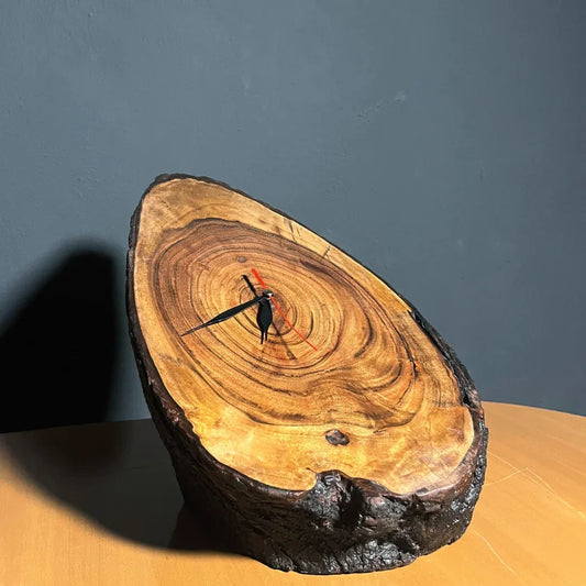 The Foundation Live Edge Tabletop Clock - Woodistan