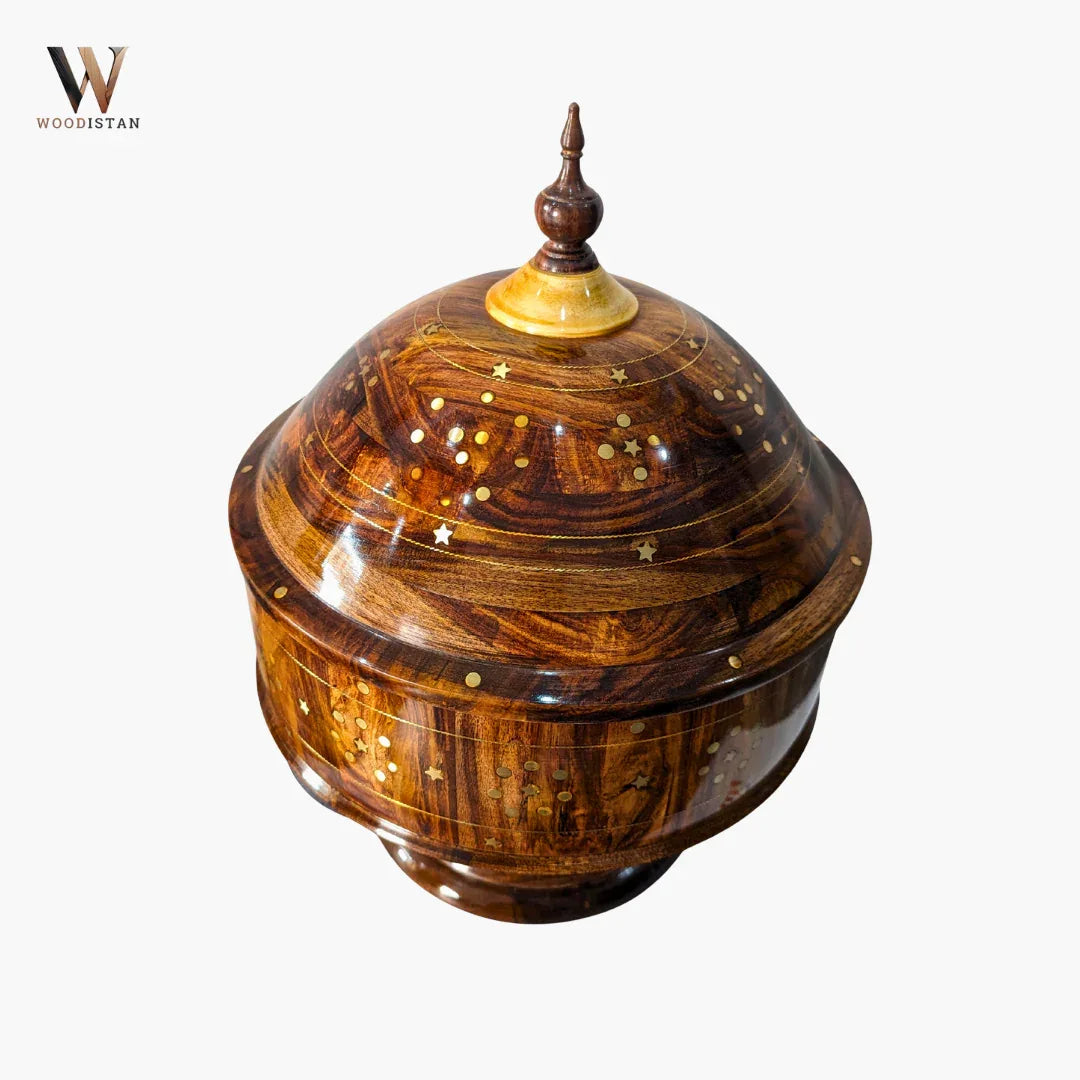 Heritage Wooden Dome Hot Pot With Stainless Steel Bowl - Woodistan