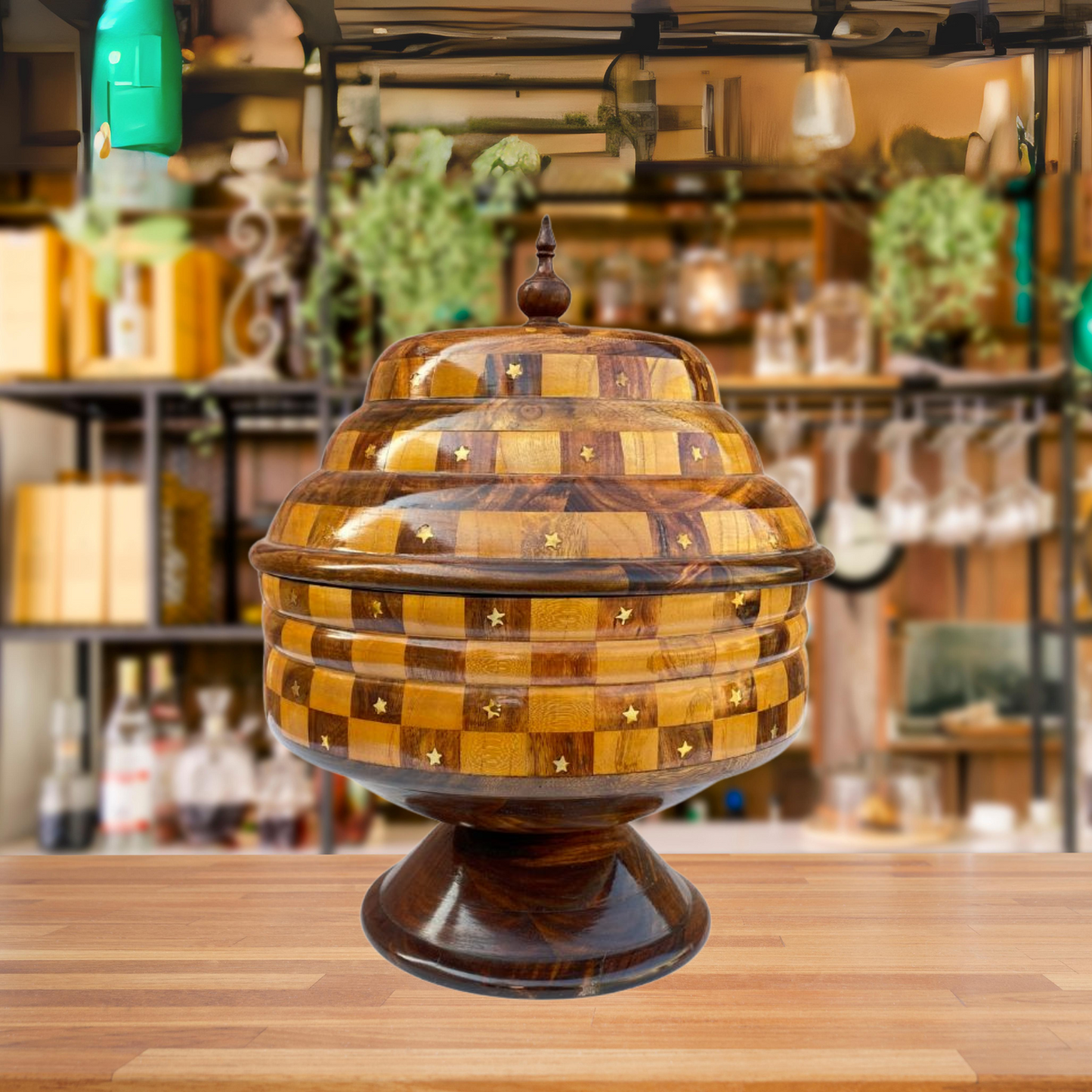 Checkered Hotpot with Brass Artistry