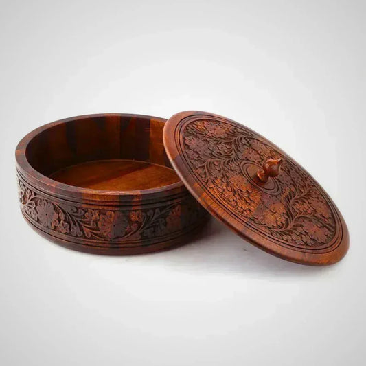 Wooden Hand-Carved Chapati Hotpot - Woodistan