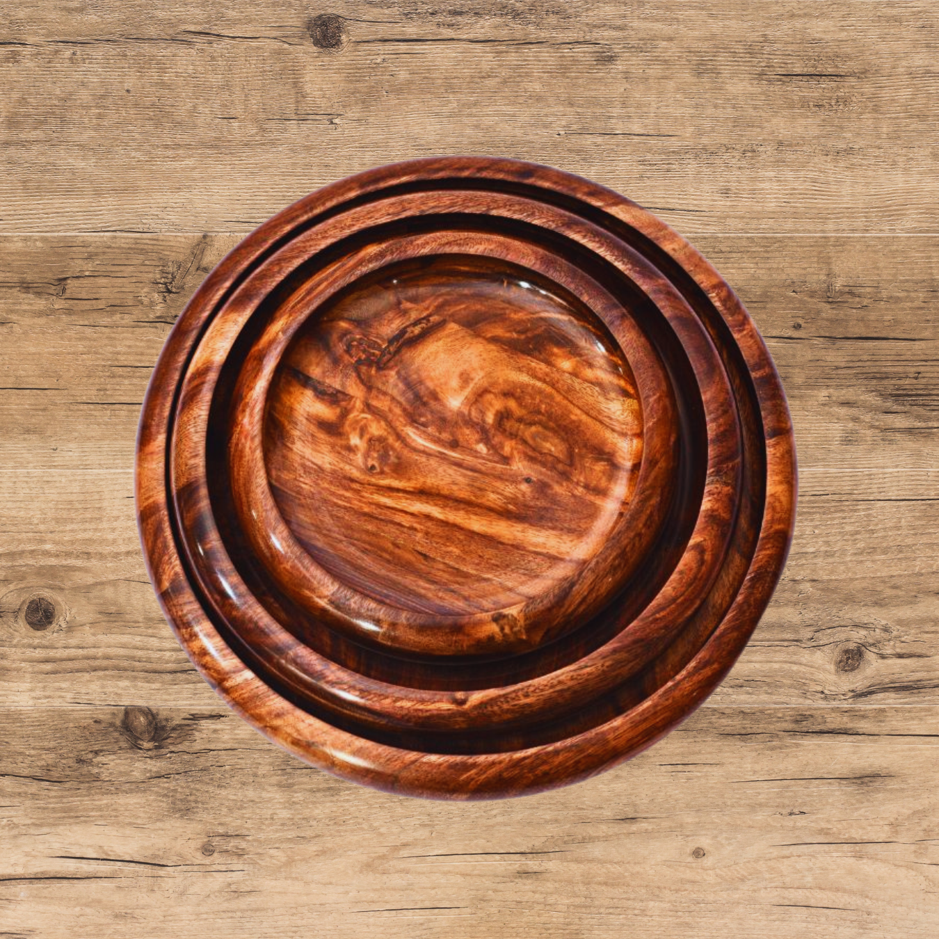 Wooden Pizza Tray Set