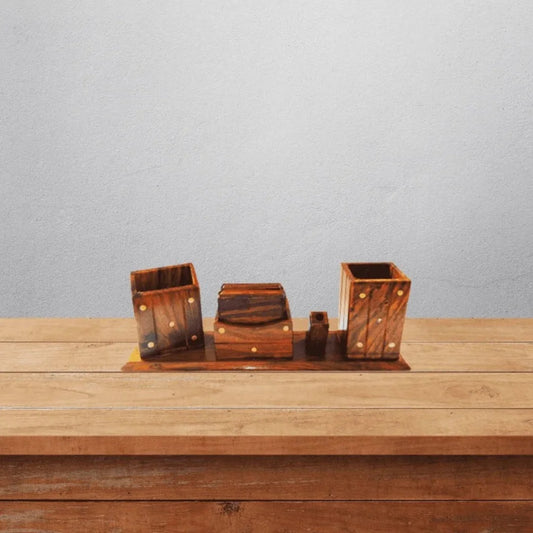 Wooden Office Desk Organizer