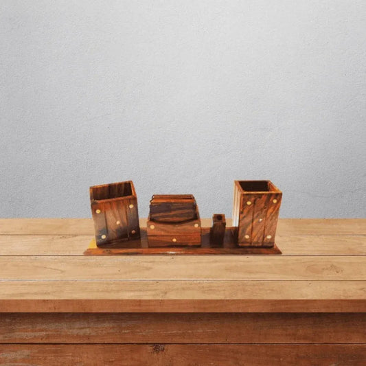 Wooden Office Desk Organizer - Woodistan
