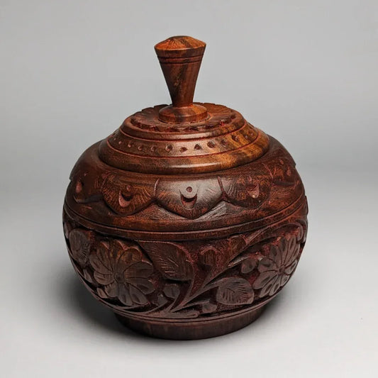 Handcrafted Wooden Dry Fruit Jar - Woodistan