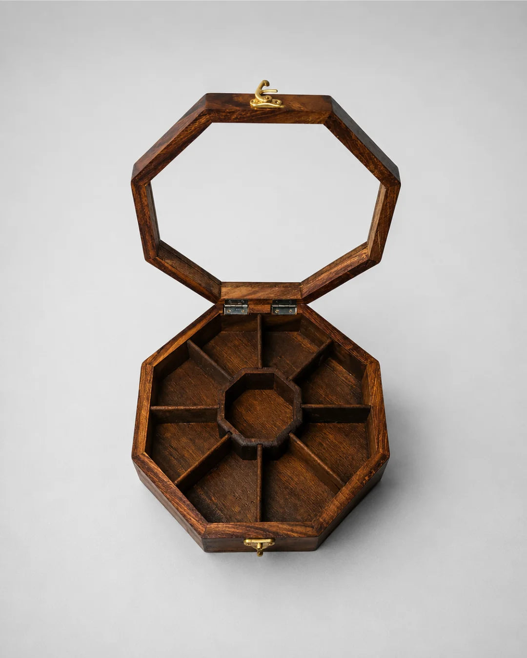 8 Portion Handcrafted Wooden Dry Fruit Box