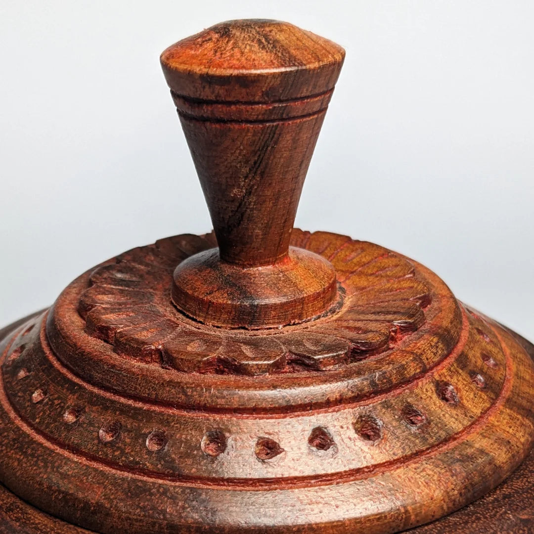 Handcrafted Wooden Dry Fruit Jar