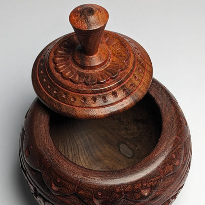 Handcrafted Wooden Dry Fruit Jar