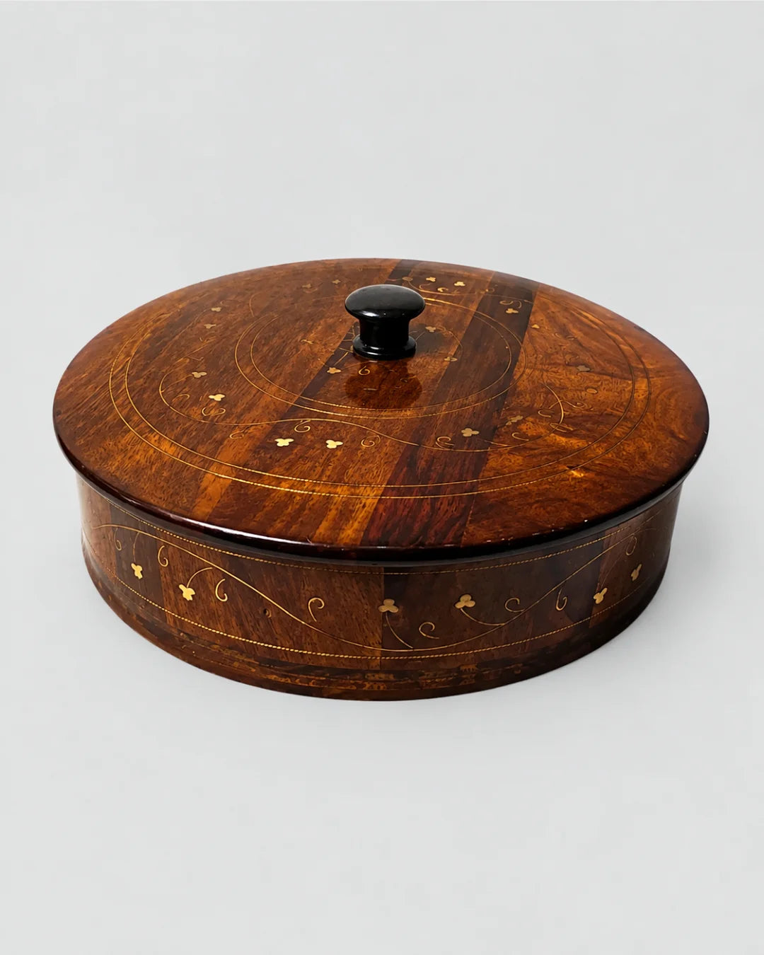 Wooden Dry Fruit Box with Brass Decor