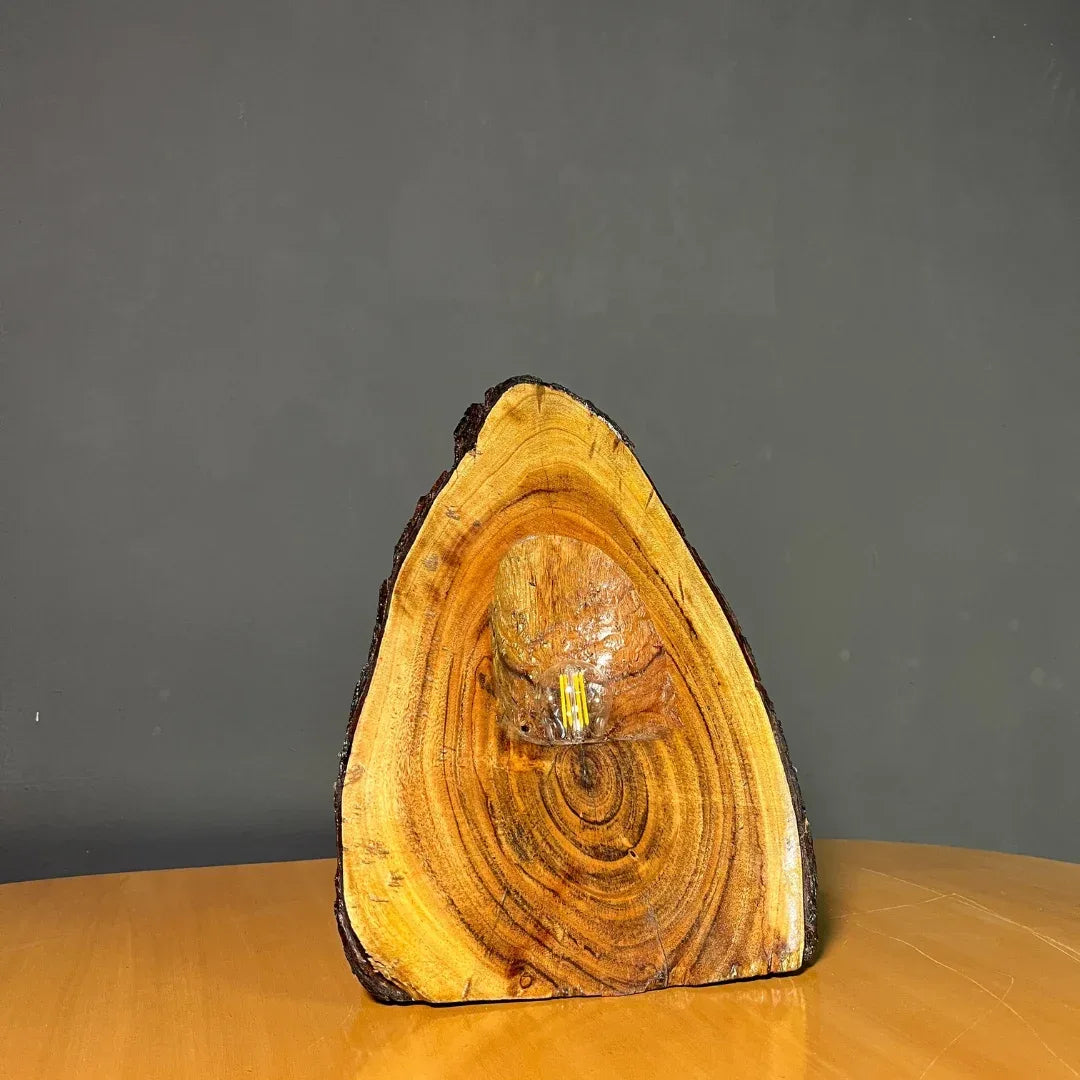 The Summit Lamp – Handcrafted Live Edge Lamp - Woodistan