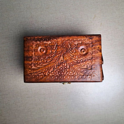 Set of 3 Hand Carved Wooden Jewelry Boxes - Timeless Elegance - Woodistan