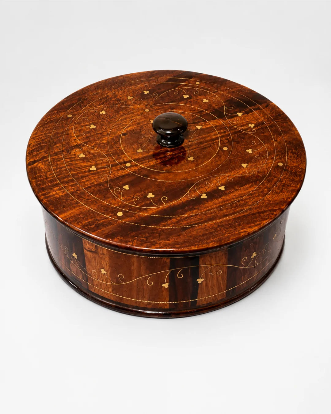 Handcrafted Wooden Chapati Hotpot — Real Brass Artwork on Sheesham Wood