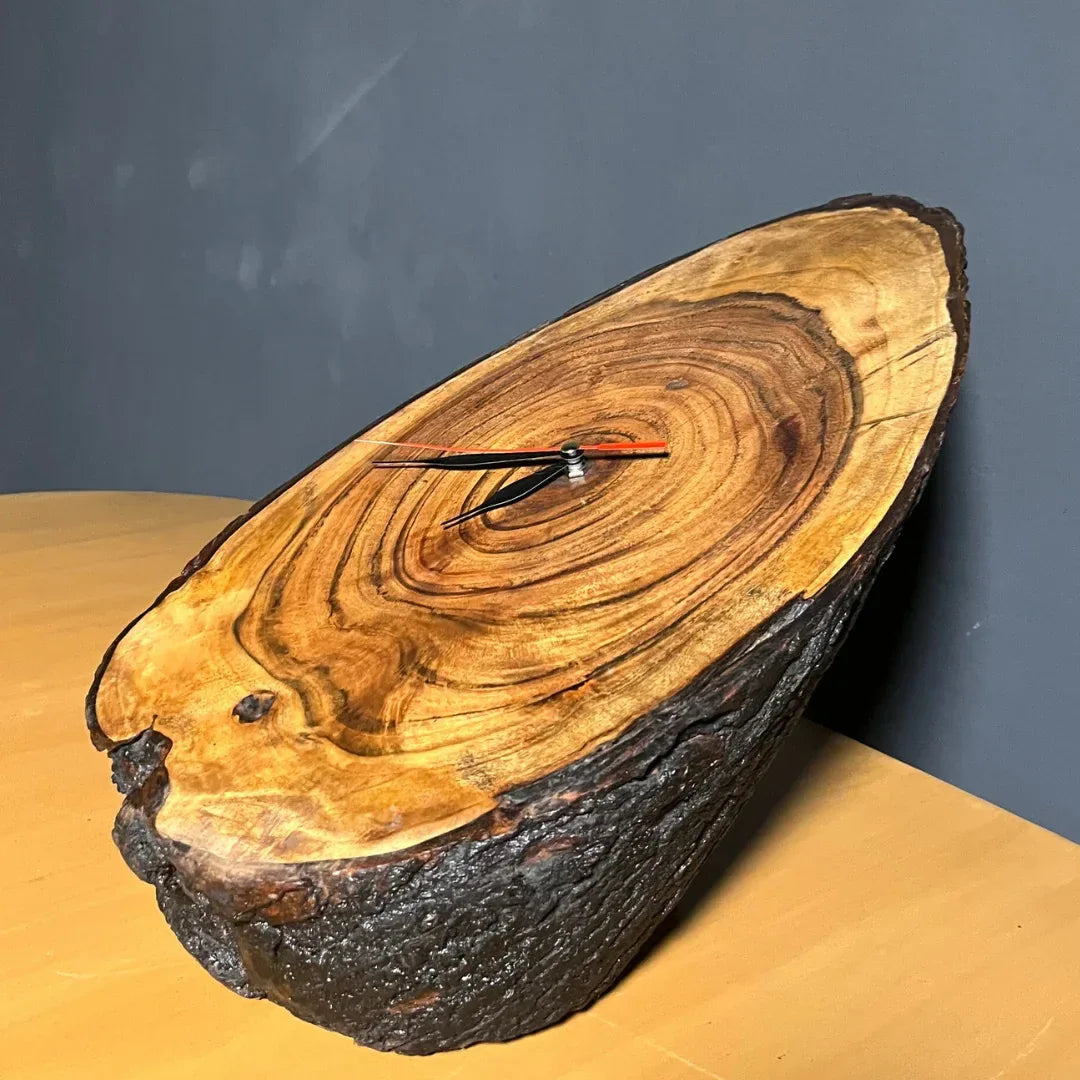 The Foundation Live Edge Tabletop Clock - Woodistan