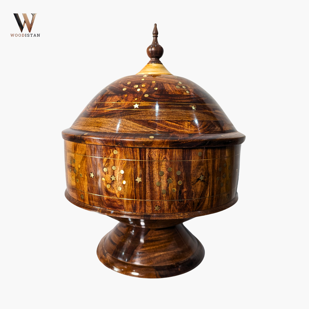 Heritage Wooden Dome Hot Pot With Stainless Steel Bowl
