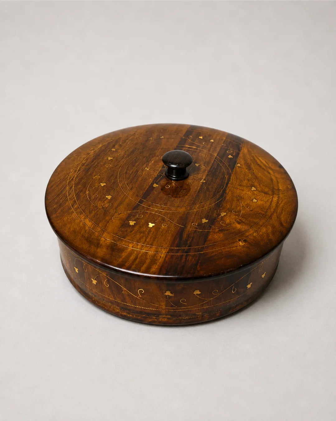Wooden Dry Fruit Box with Brass Decor