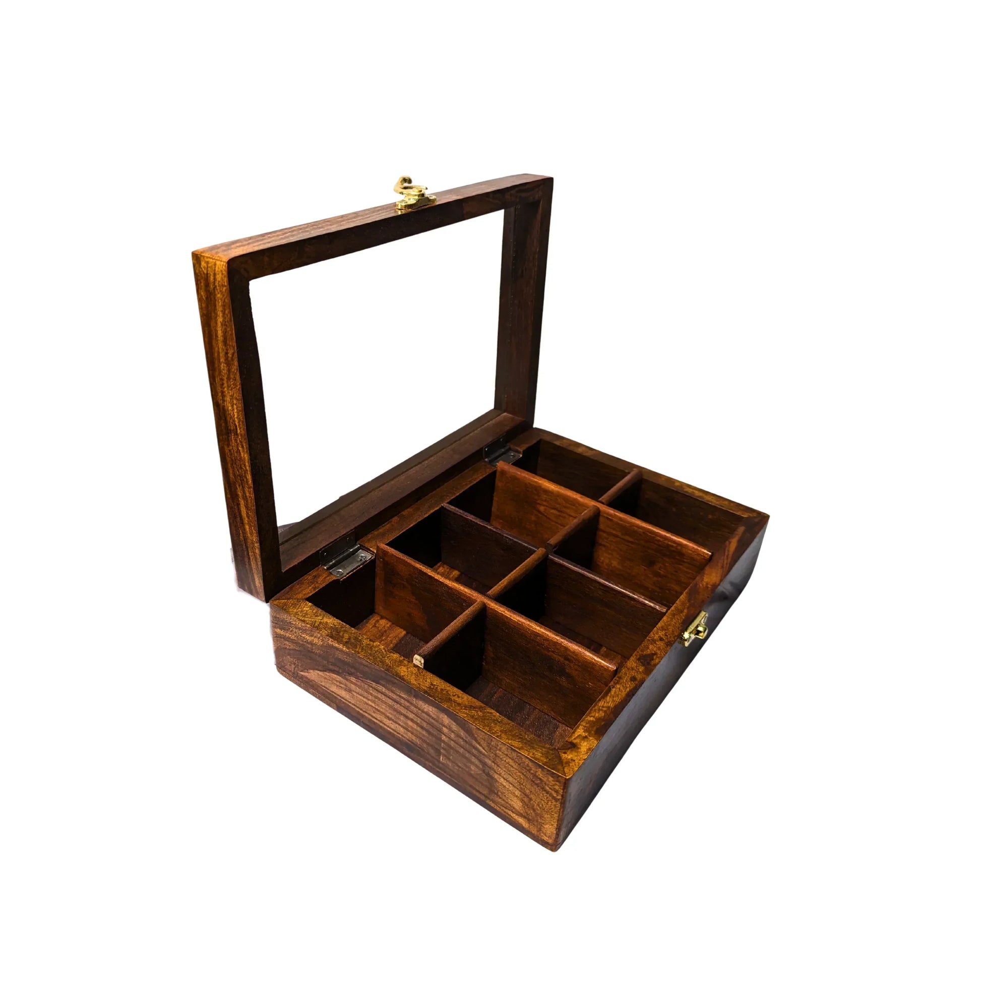 8 Portion Handmade Wooden Spices Box - Woodistan