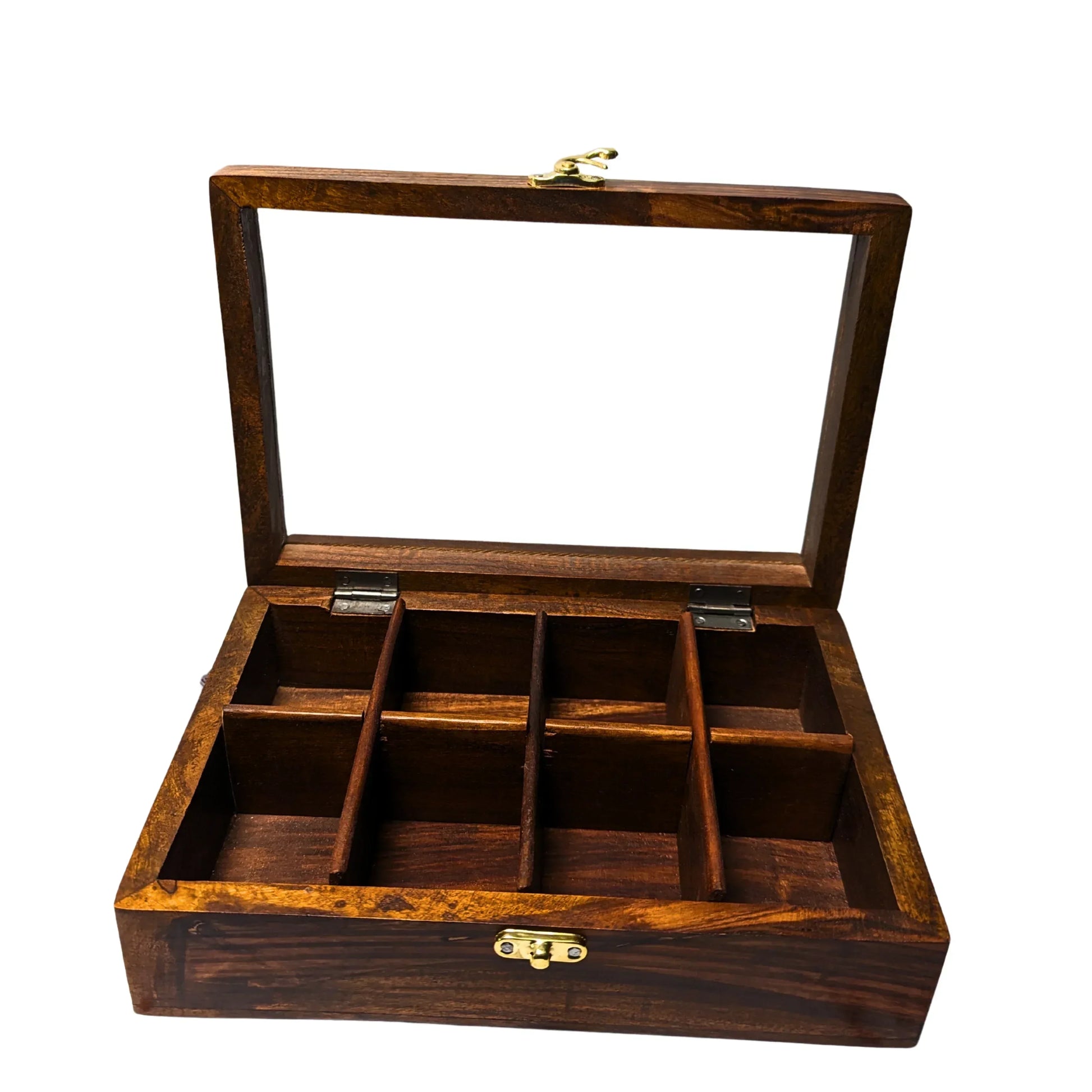 8 Portion Handmade Wooden Spices Box - Woodistan