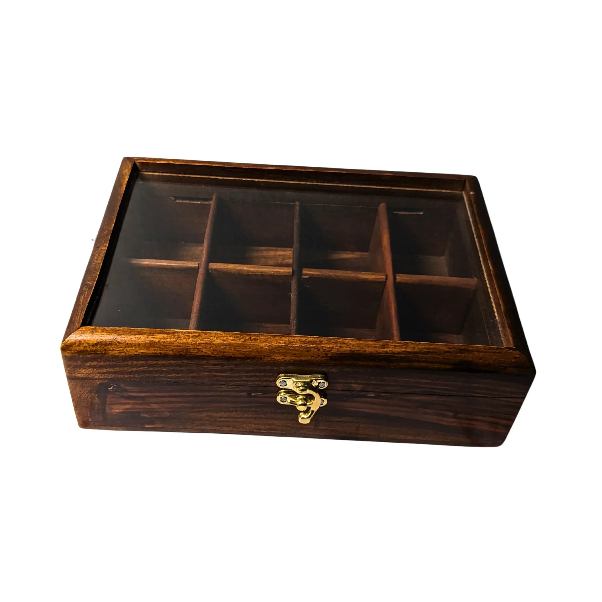 8 Portion Handmade Wooden Spices Box - Woodistan