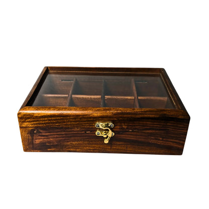8 Portion Handmade Wooden Spices Box - Woodistan