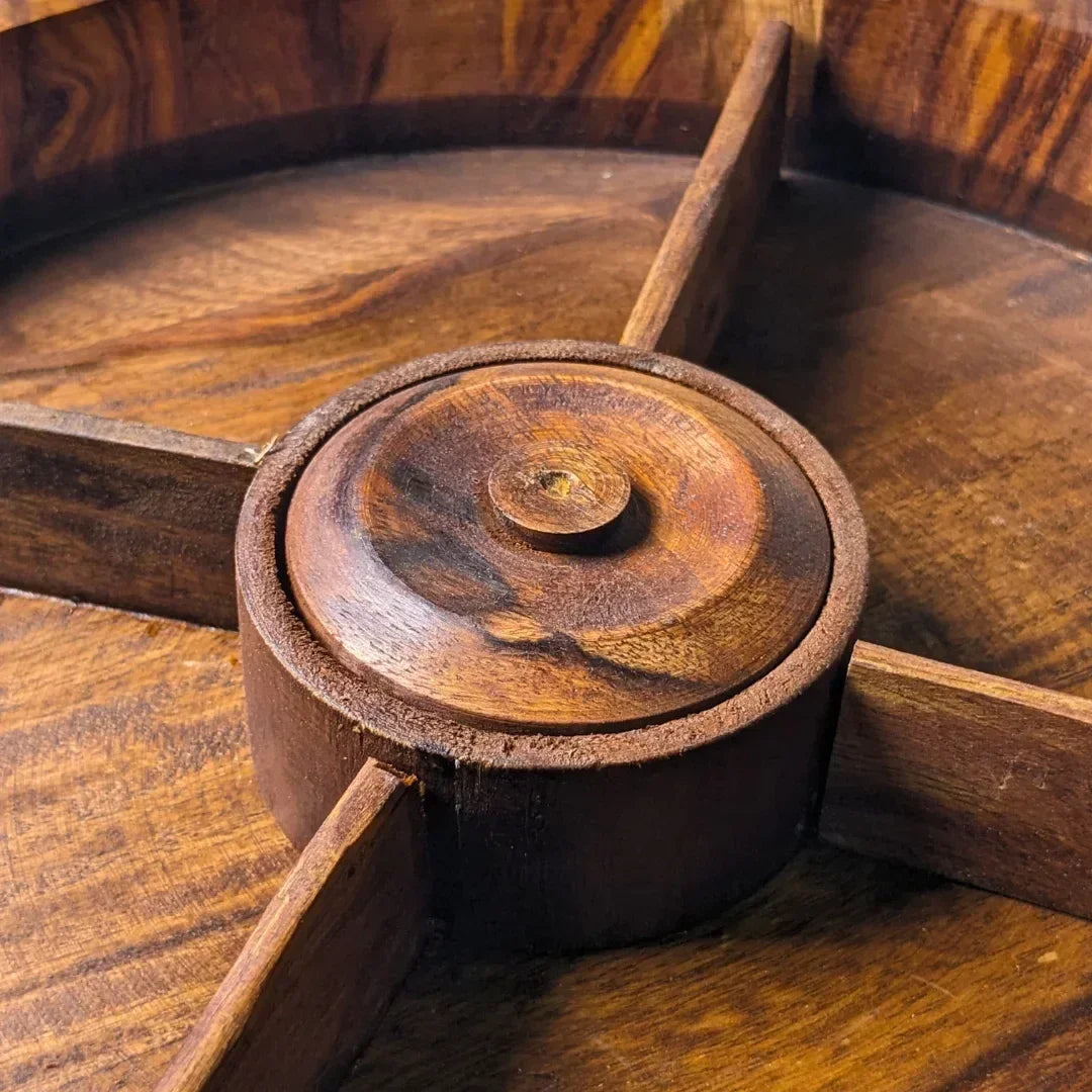 Handcrafted Wooden Dry Fruit Box with Traditional Carving - Woodistan