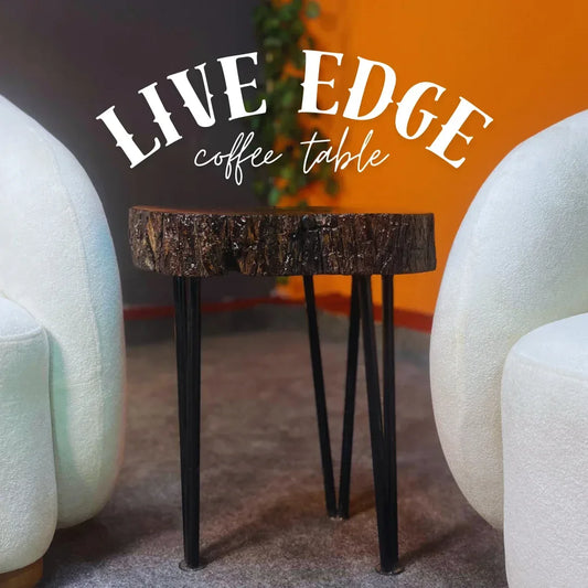 The Barkline Live Edge Coffee Table - Woodistan