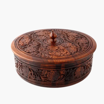Wooden Hand-Carved Chapati Hotpot