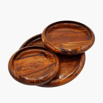 Wooden Pizza Tray Set