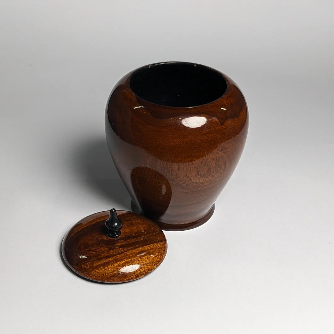 Handcrafted Wooden Candy & Dry Fruit Jar with Lid