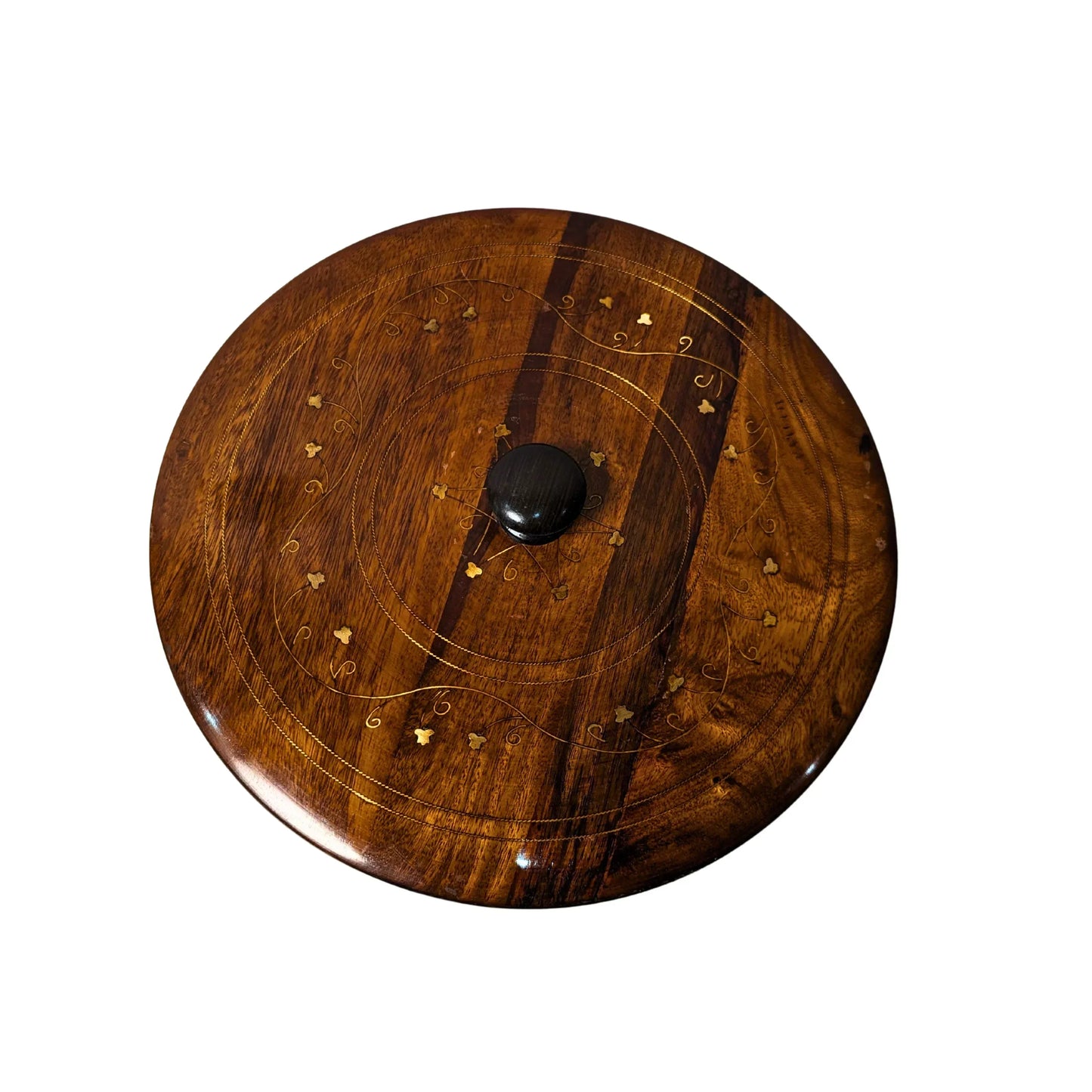 Wooden Dry Fruit Box with Brass Decor - Woodistan