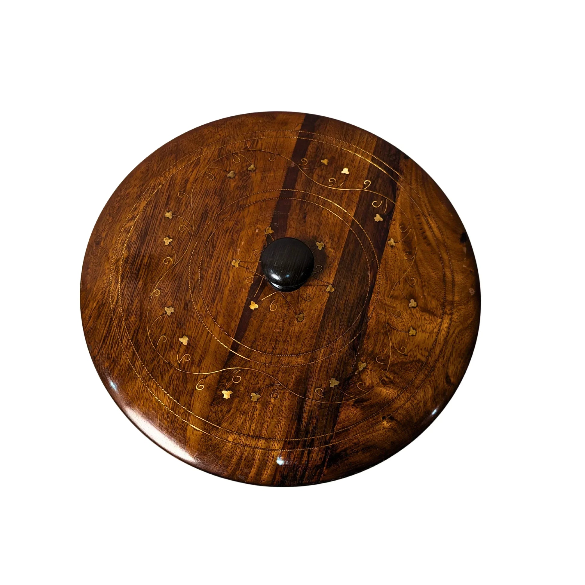 Wooden Dry Fruit Box with Brass Decor - Woodistan