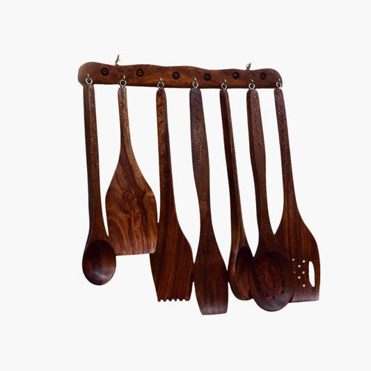 Wooden Cooking Utensils Set (7 Pcs)