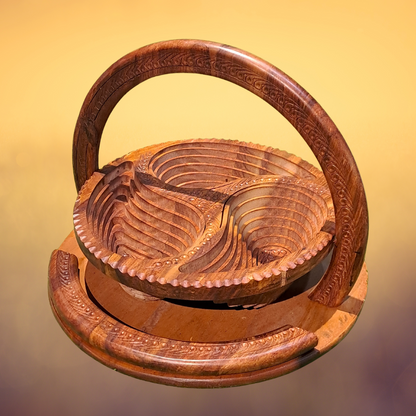 Wooden Collapsible Dry Fruit Basket