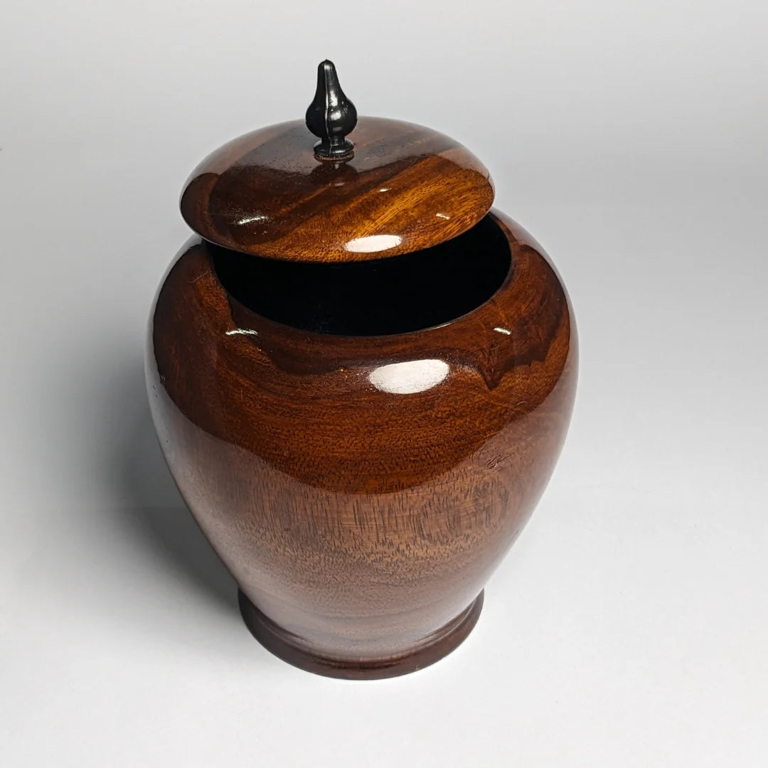 Handcrafted Wooden Candy & Dry Fruit Jar with Lid
