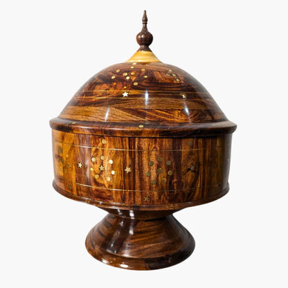 Heritage Wooden Dome Hot Pot With Stainless Steel Bowl