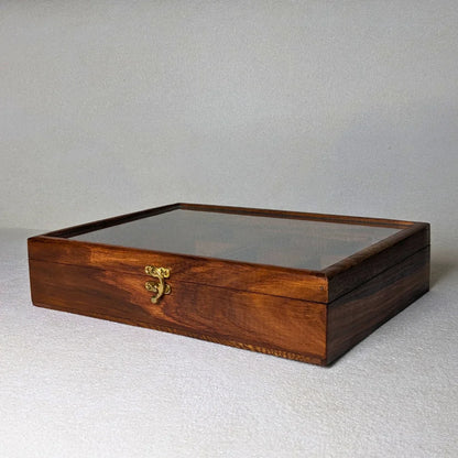 12 Portion Handmade Natural Wood Spices Box