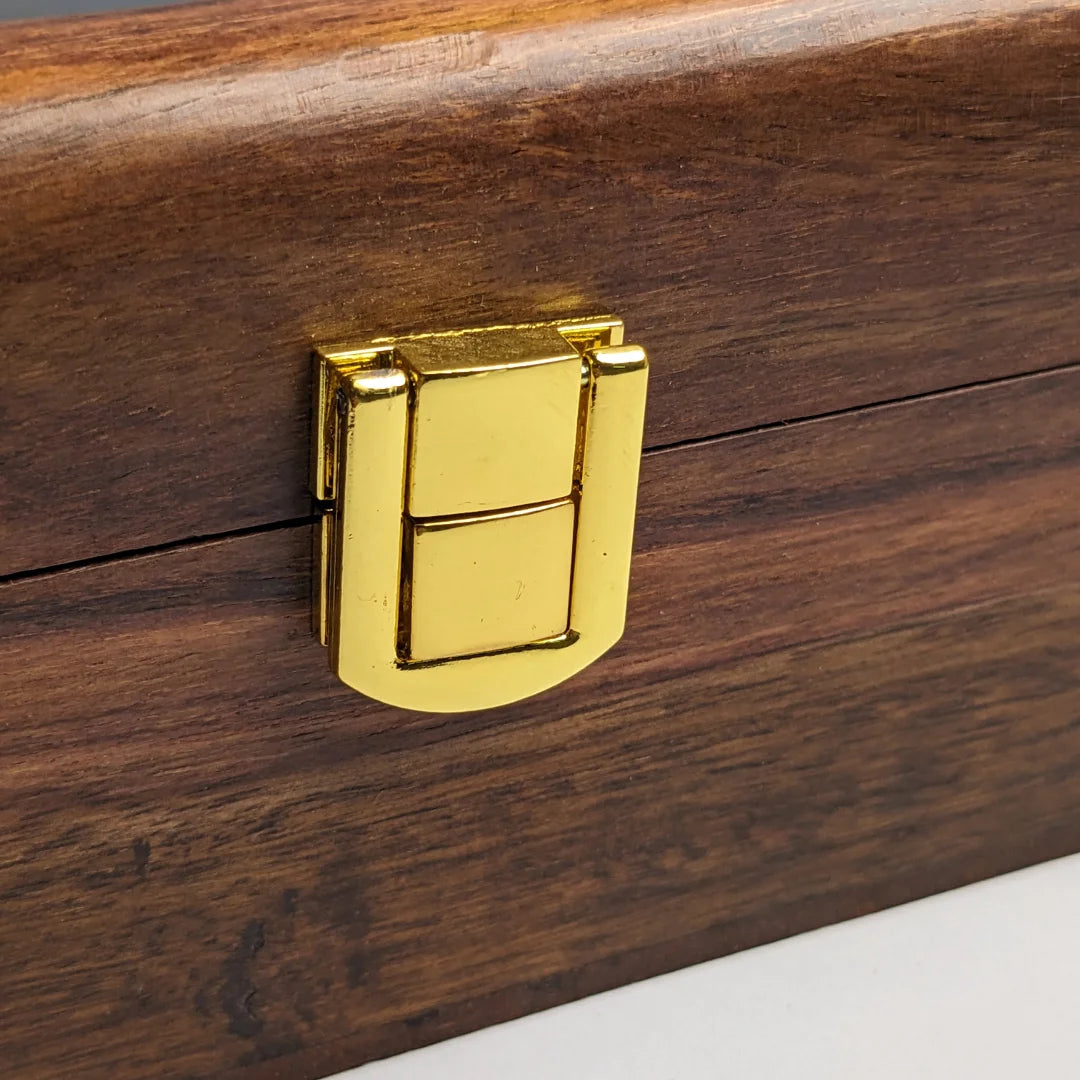 Wooden Watch Box with Glass Lid & Shape-Holding Cushions – Organizer for 5 Watches