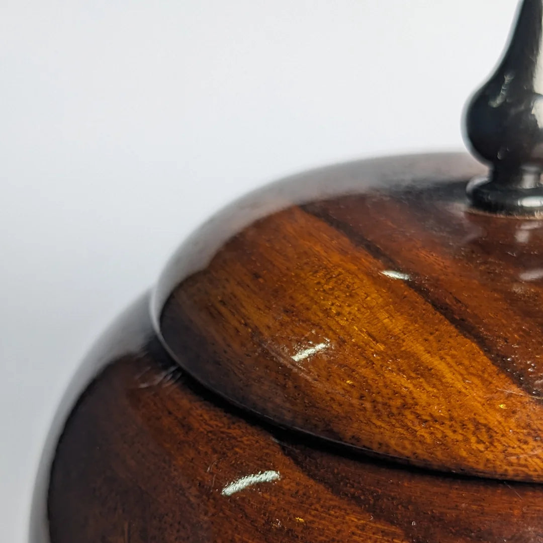 Handcrafted Wooden Candy & Dry Fruit Jar with Lid