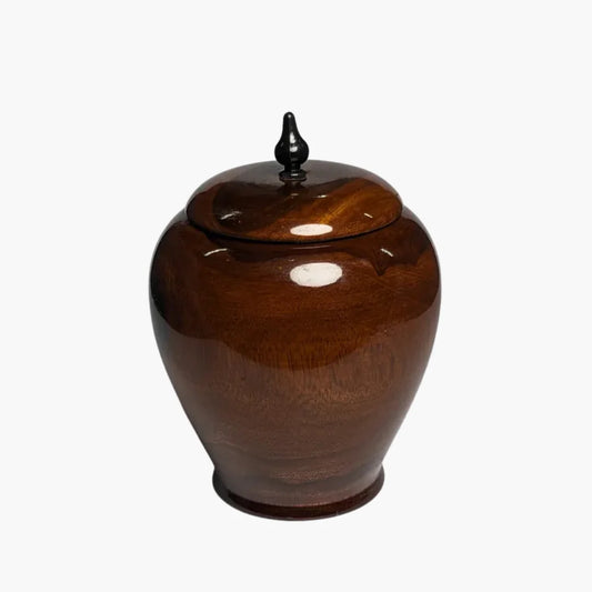 Handcrafted Wooden Candy & Dry Fruit Jar with Lid