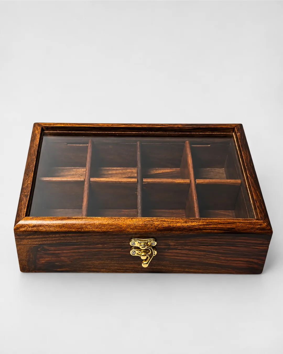 8 Portion Handmade Wooden Spices Box