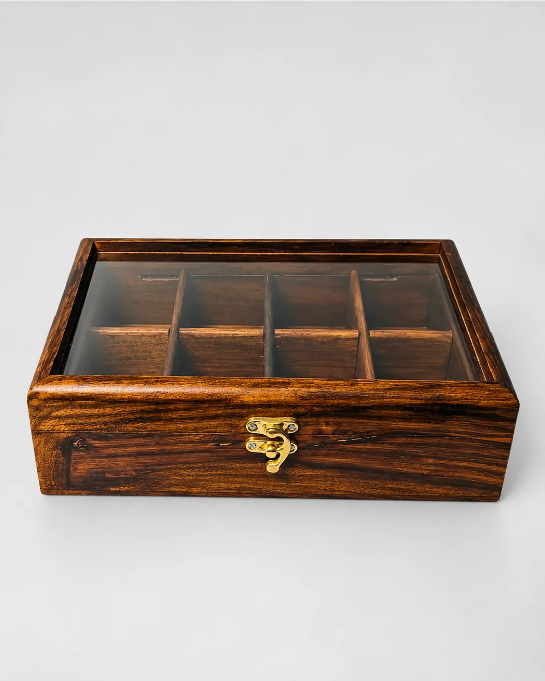8 Portion Handmade Wooden Spices Box
