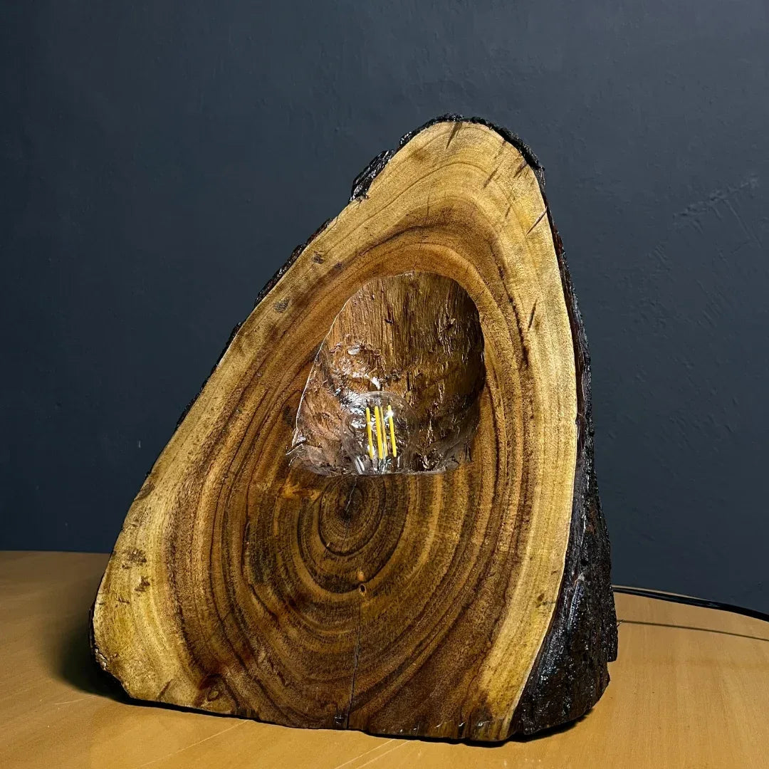 The Summit Lamp – Handcrafted Live Edge Lamp - Woodistan