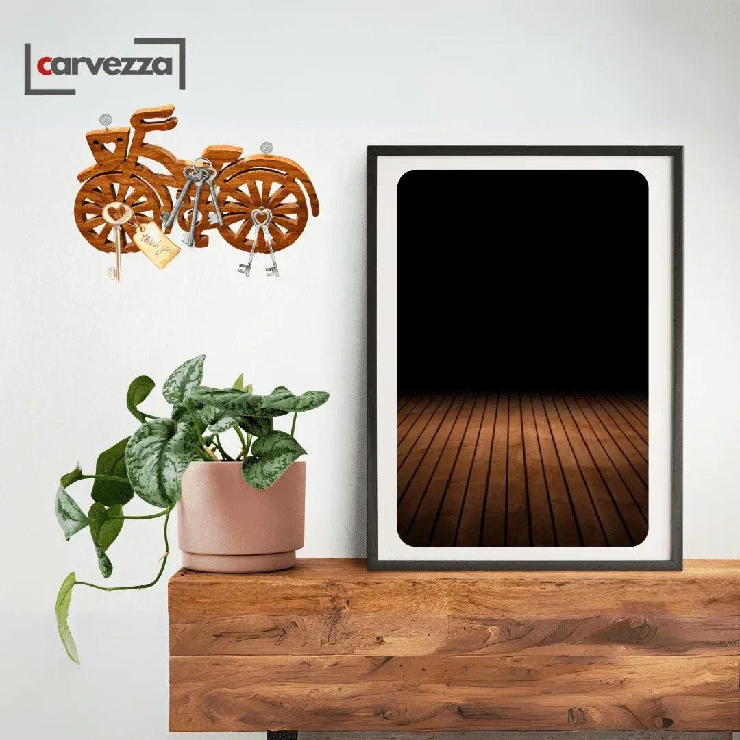 WOODEN BICYCLE KEY HOLDER - Woodistan