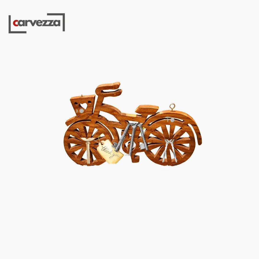 WOODEN BICYCLE KEY HOLDER - Woodistan