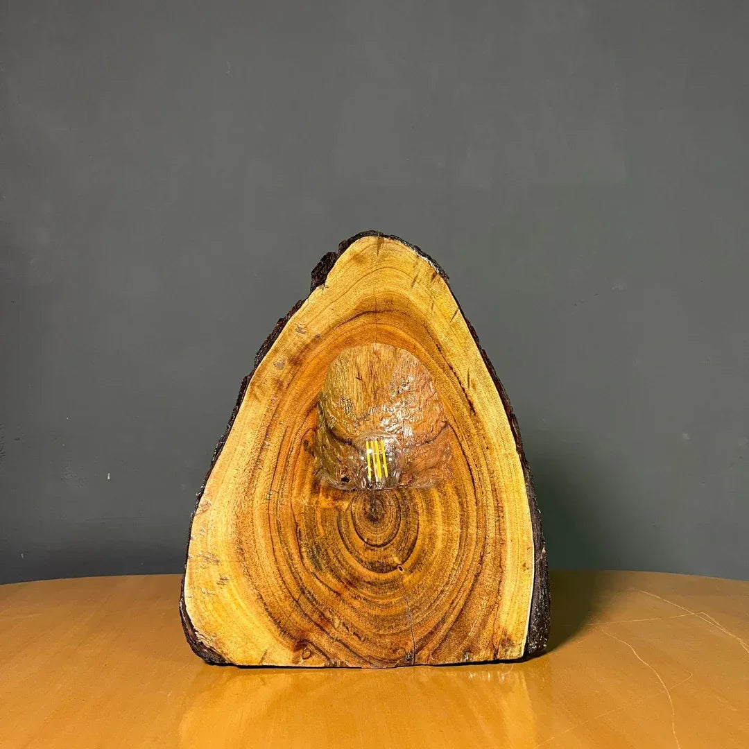 The Summit Lamp – Handcrafted Live Edge Lamp - Woodistan