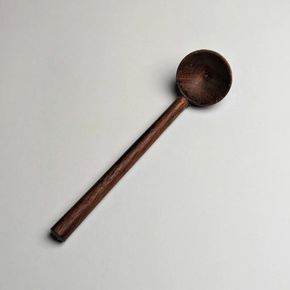 Hand-Painted Wooden Sugar Pot with Lid & Spoon