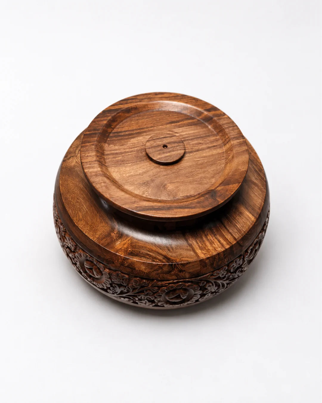 Handcrafted Wooden Daig-Style Hotpot — Hand-Carved Art, Deep Capacity for Large Families