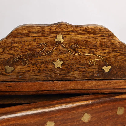 Handmade Wooden Wall Mounted Key Box with Glass Panel and 6 Key Hooks - Woodistan
