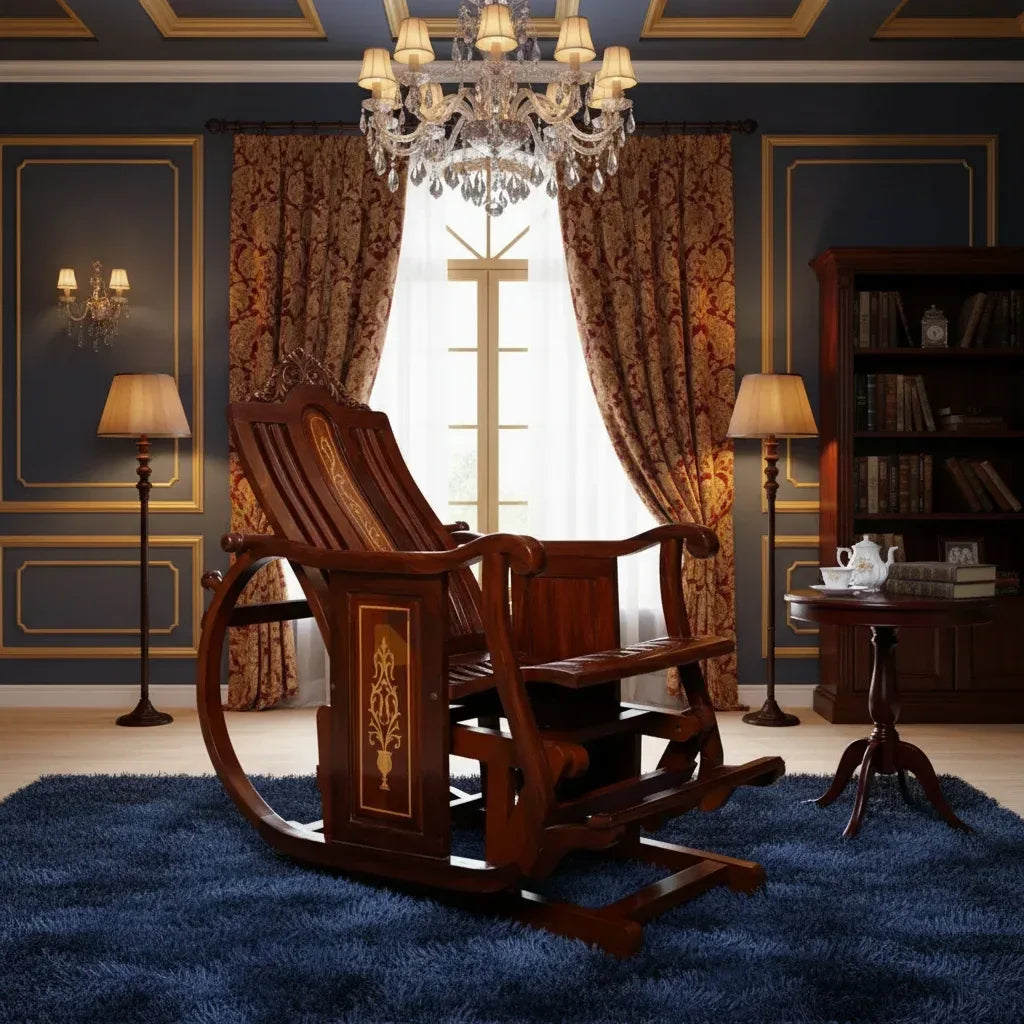 Royal Classic Wooden Rocking Chair - Woodistan