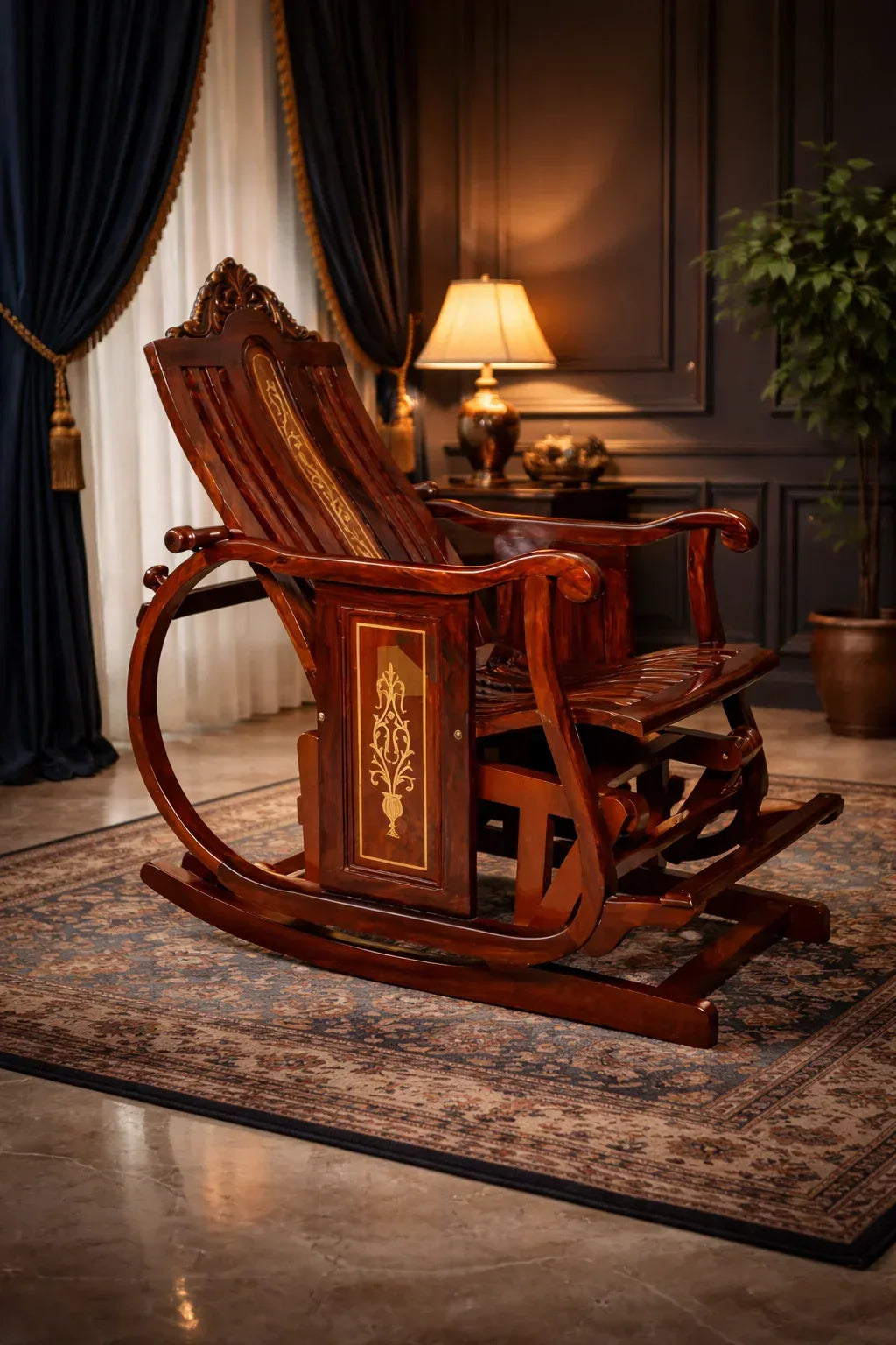 Royal Classic Wooden Rocking Chair - Woodistan